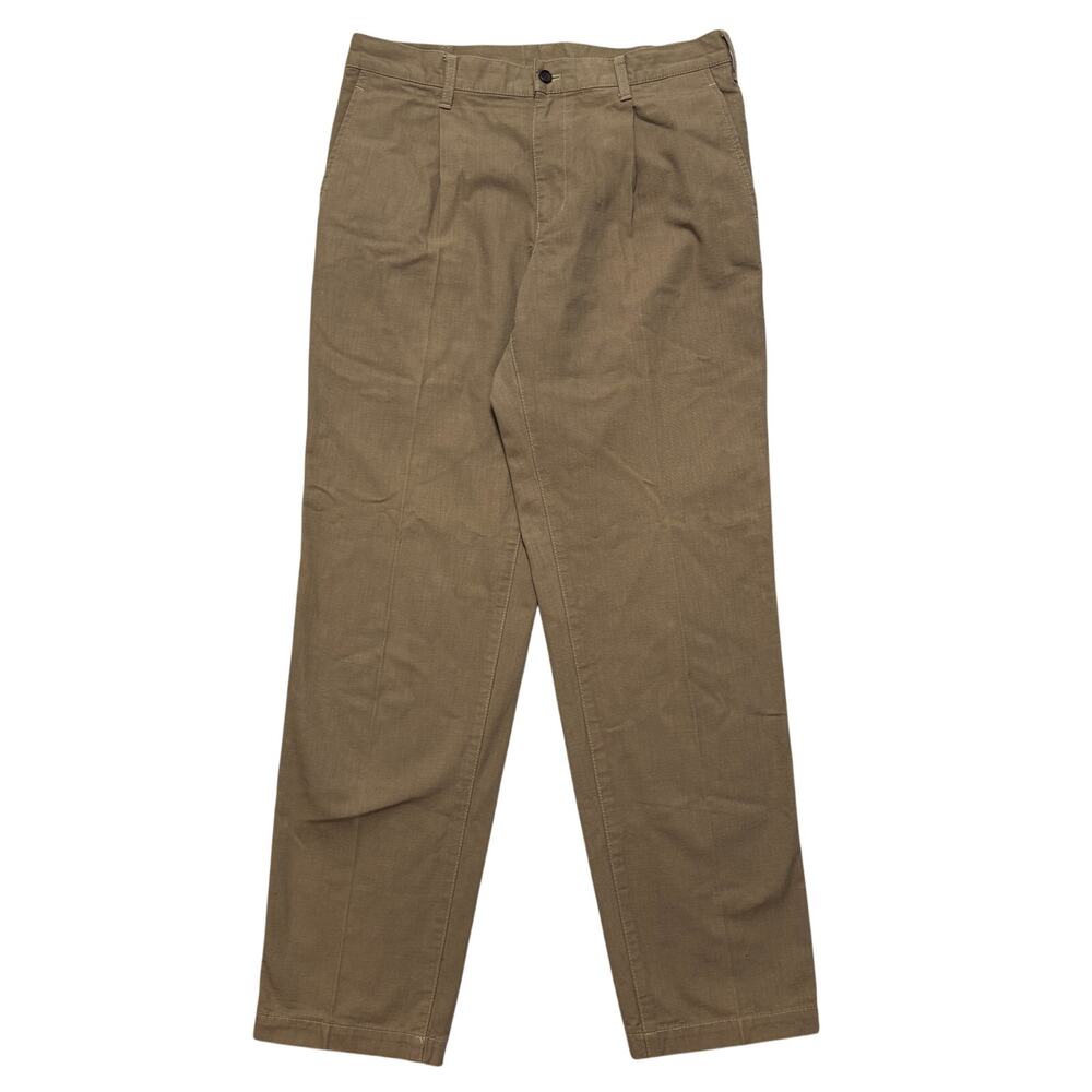 Comme Des Garcons Homme Plus Pleated Straight Leg Pants Brown Men's 31x31